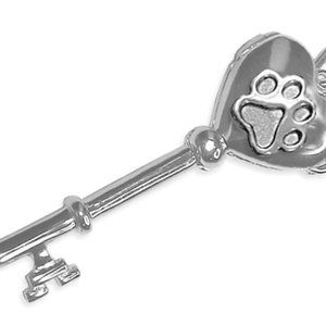 Sterling Silver KEY LOCKET W/SS PUPPY PAW®
